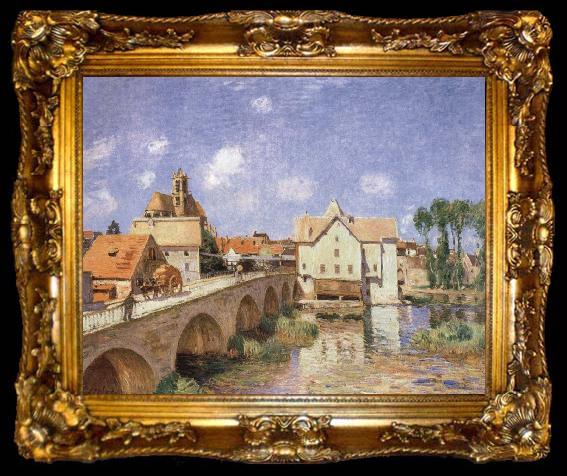 framed  Alfred Sisley The Bridge at Moret, ta009-2